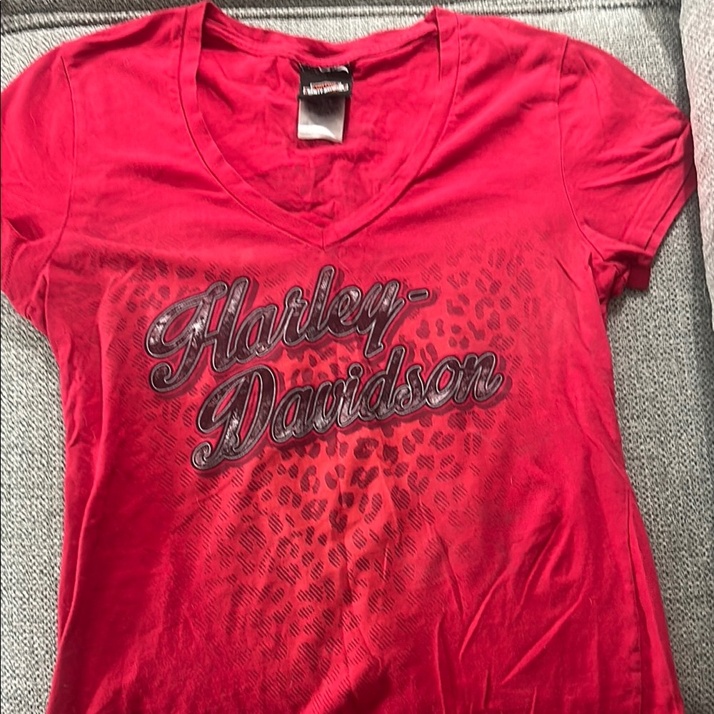 Harley-Davidson Red Graphic T-Shirt